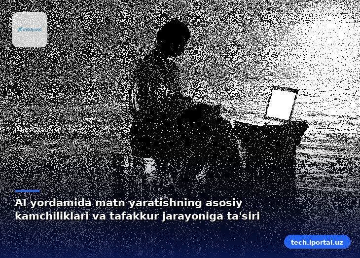AI yordamida matn yaratishning asosiy kamchiliklari va tafakkur jarayoniga ta'siri