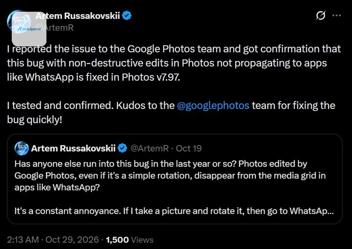 Google Photos bug hiding edited pictures fixed