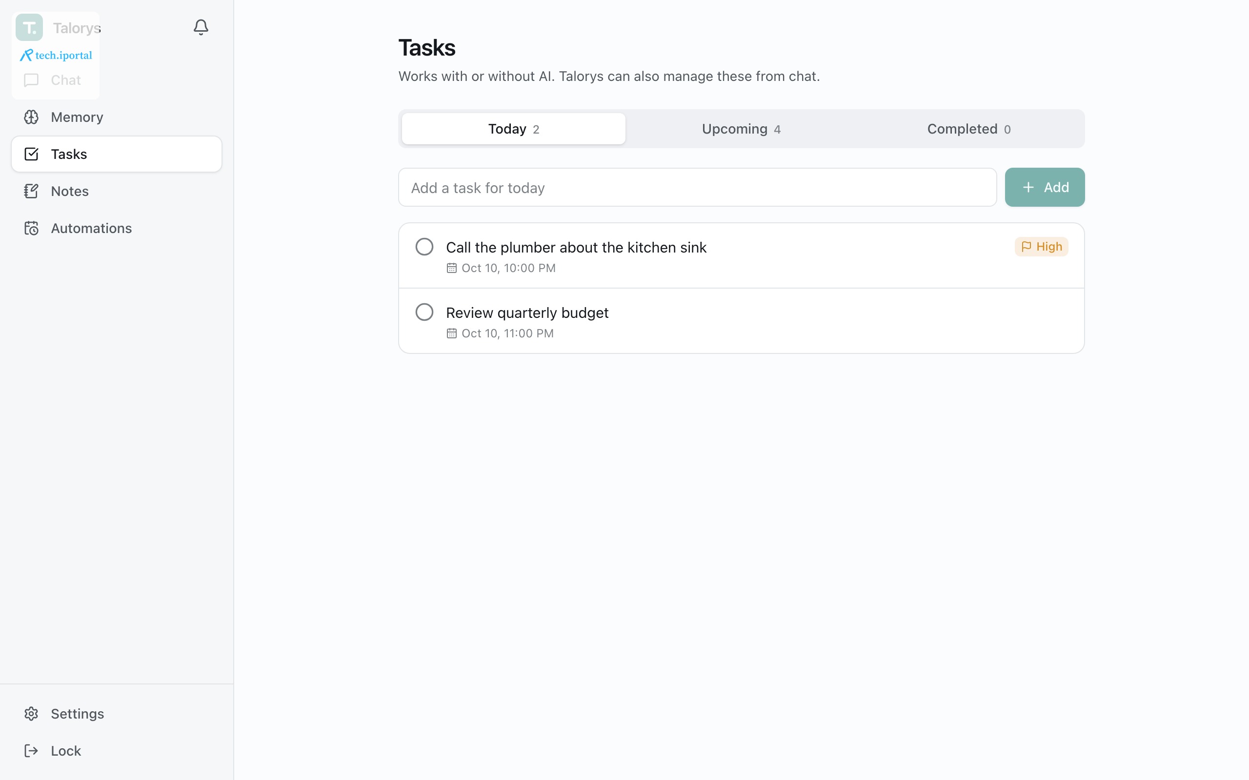 Tasks