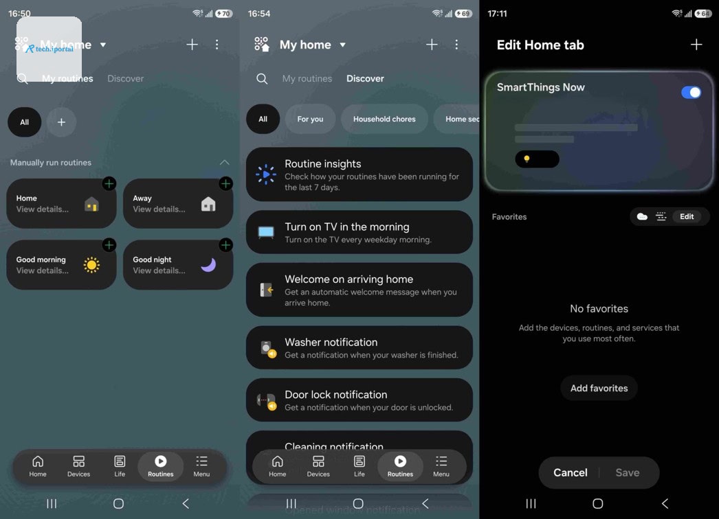 Samsung SmartThings Redesign Routines
