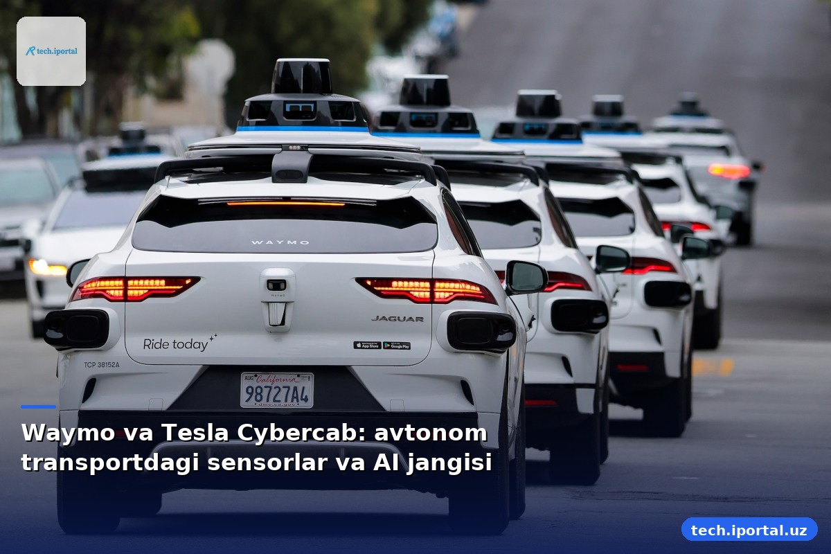 Waymo va Tesla Cybercab: avtonom transportdagi sensorlar va AI jangisi