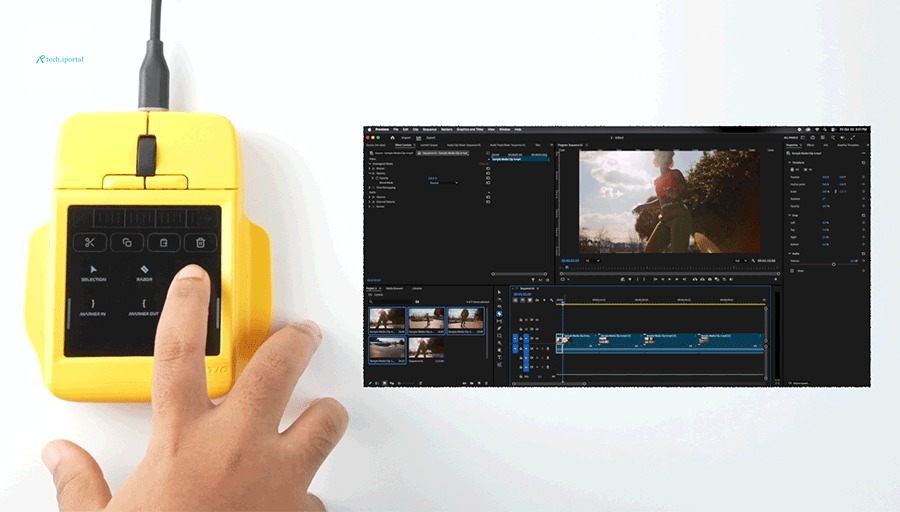 A short video showing the Super Mouse being used with Adobe Premiere for video editing.