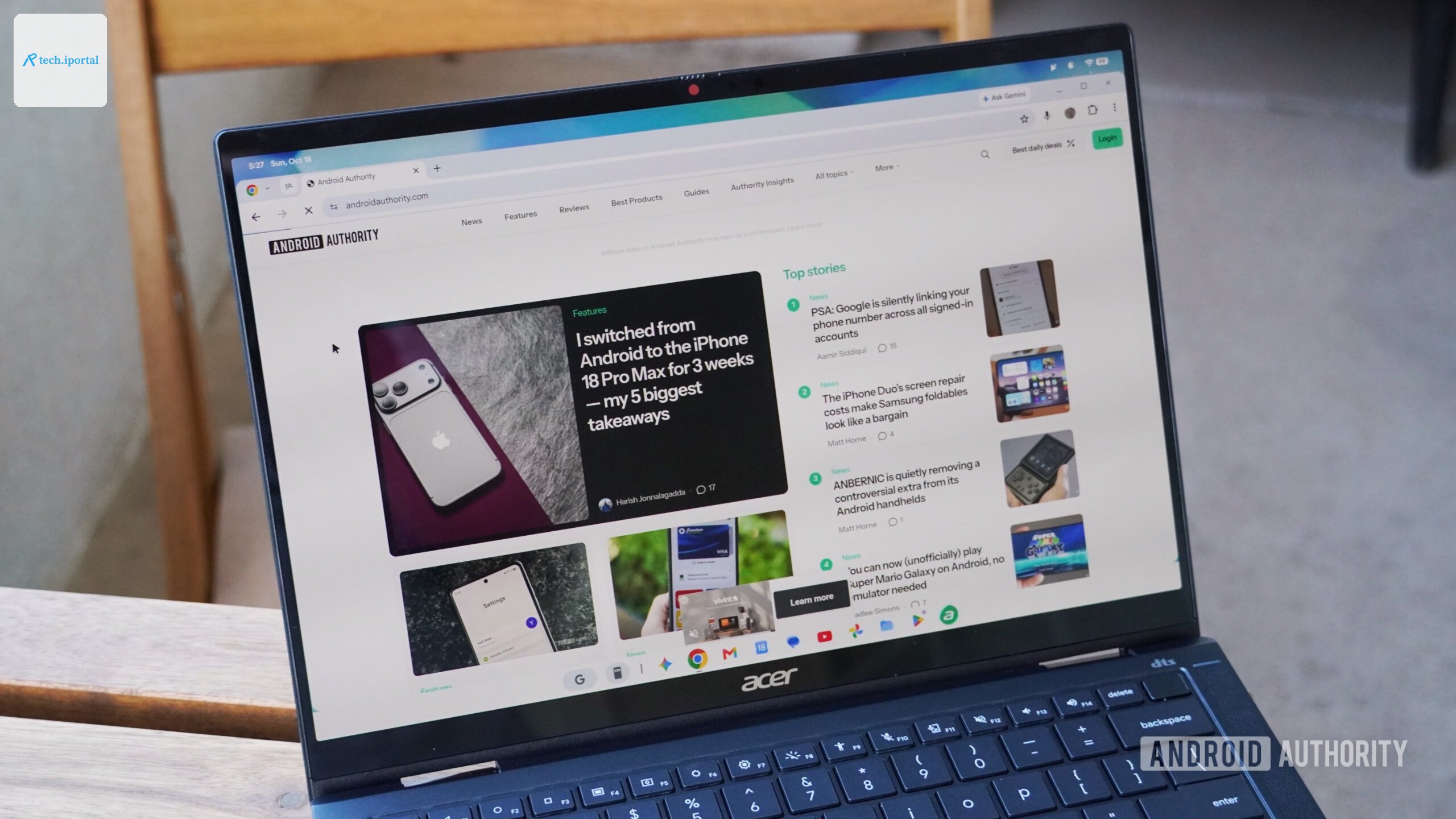The Chrome browser on GooglebookOS.