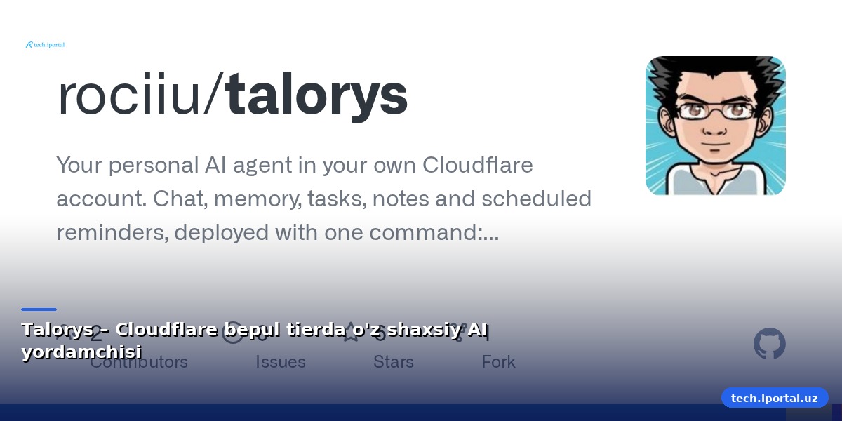 Talorys – Cloudflare bepul tierda o'z shaxsiy AI yordamchisi
