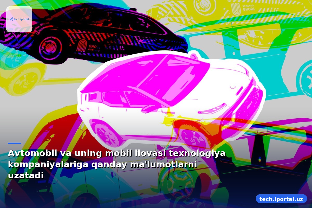 Avtomobil va uning mobil ilovasi texnologiya kompaniyalariga qanday ma'lumotlarni uzatadi