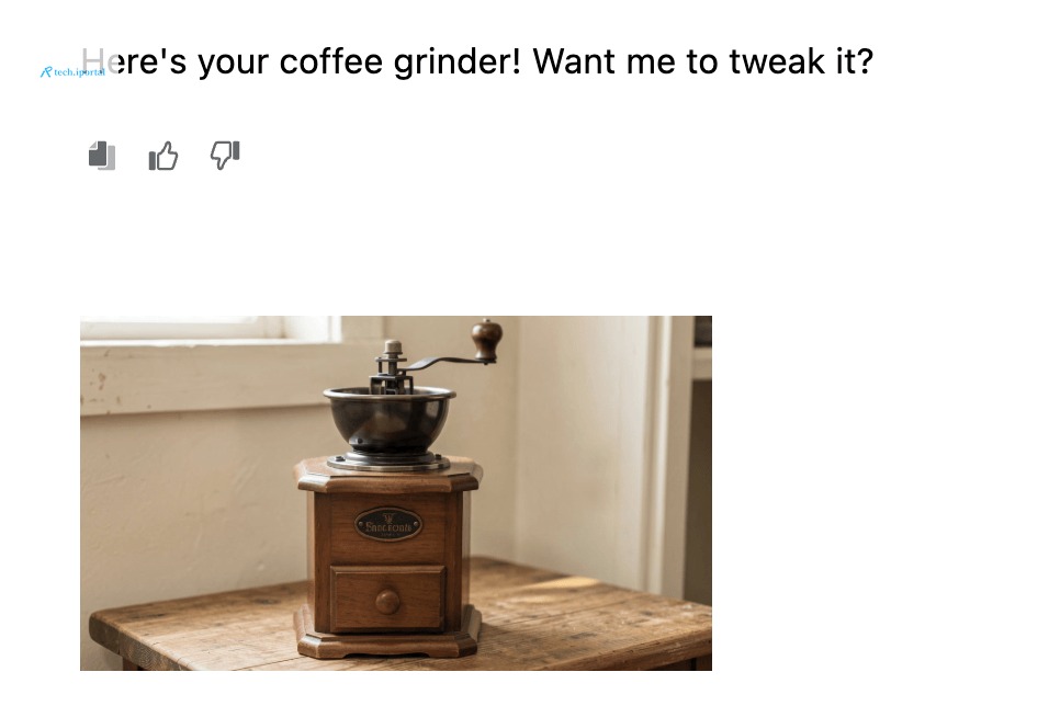 Alexa Plus misheard my request for a Coffee Grande and instead generated an image of a coffee grinder.