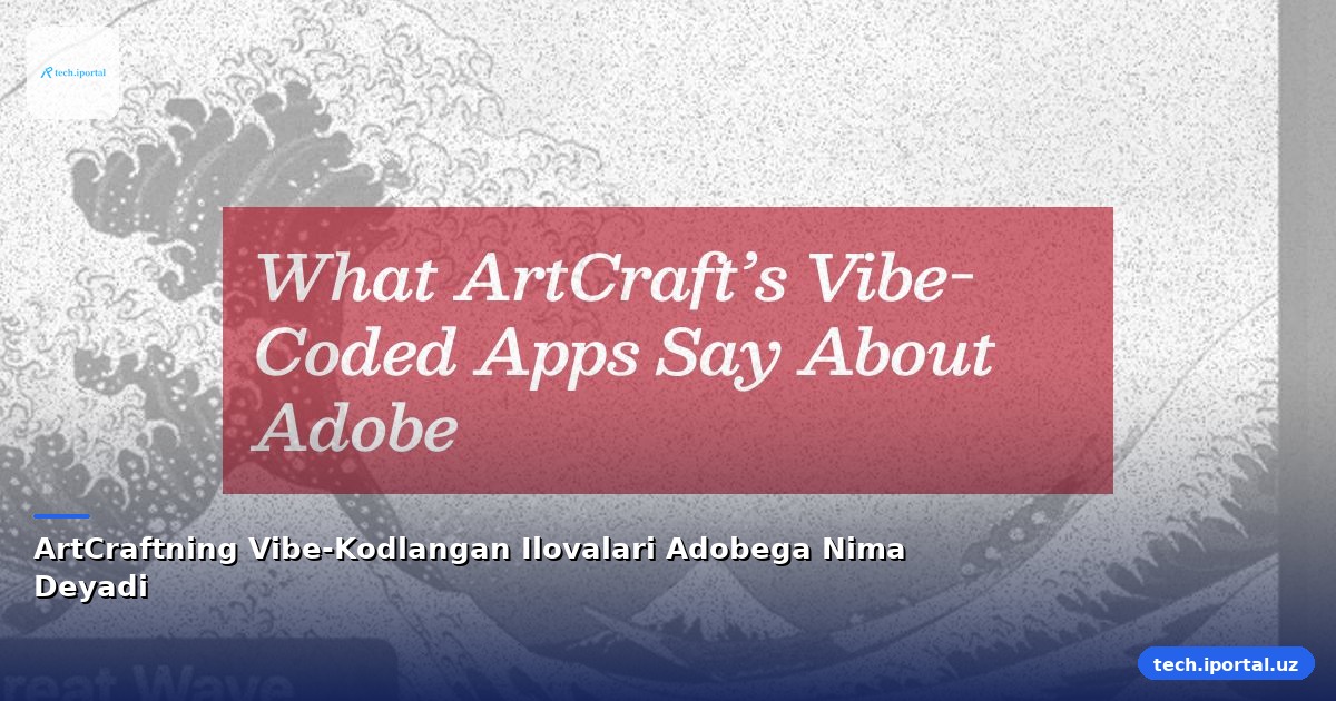 ArtCraftning Vibe-Kodlangan Ilovalari Adobega Nima Deyadi