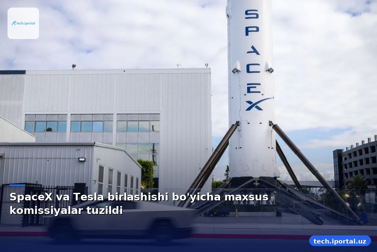 SpaceX va Tesla birlashishi bo'yicha maxsus komissiyalar tuzildi