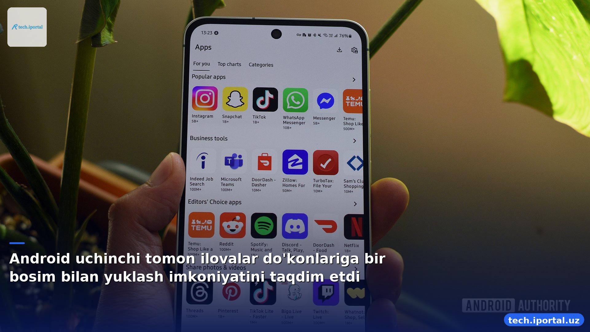 Android uchinchi tomon ilovalar do'konlariga bir bosim bilan yuklash imkoniyatini taqdim etdi