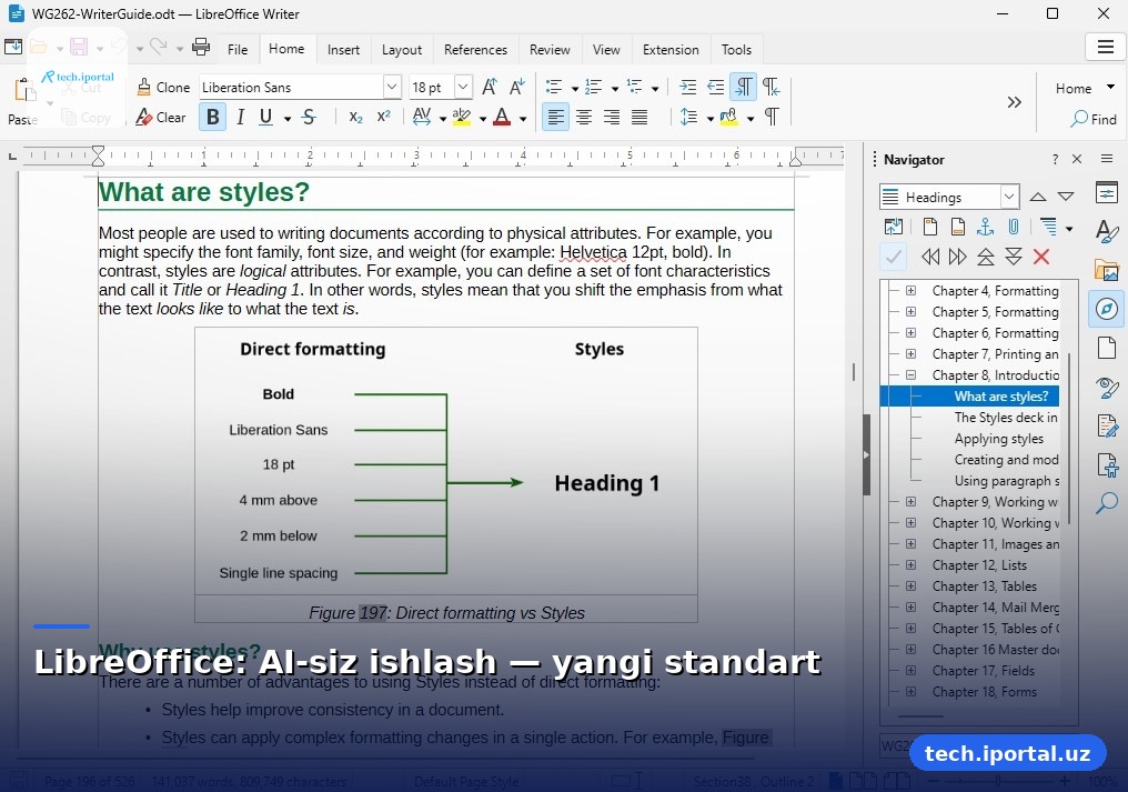 LibreOffice: AI-siz ishlash — yangi standart