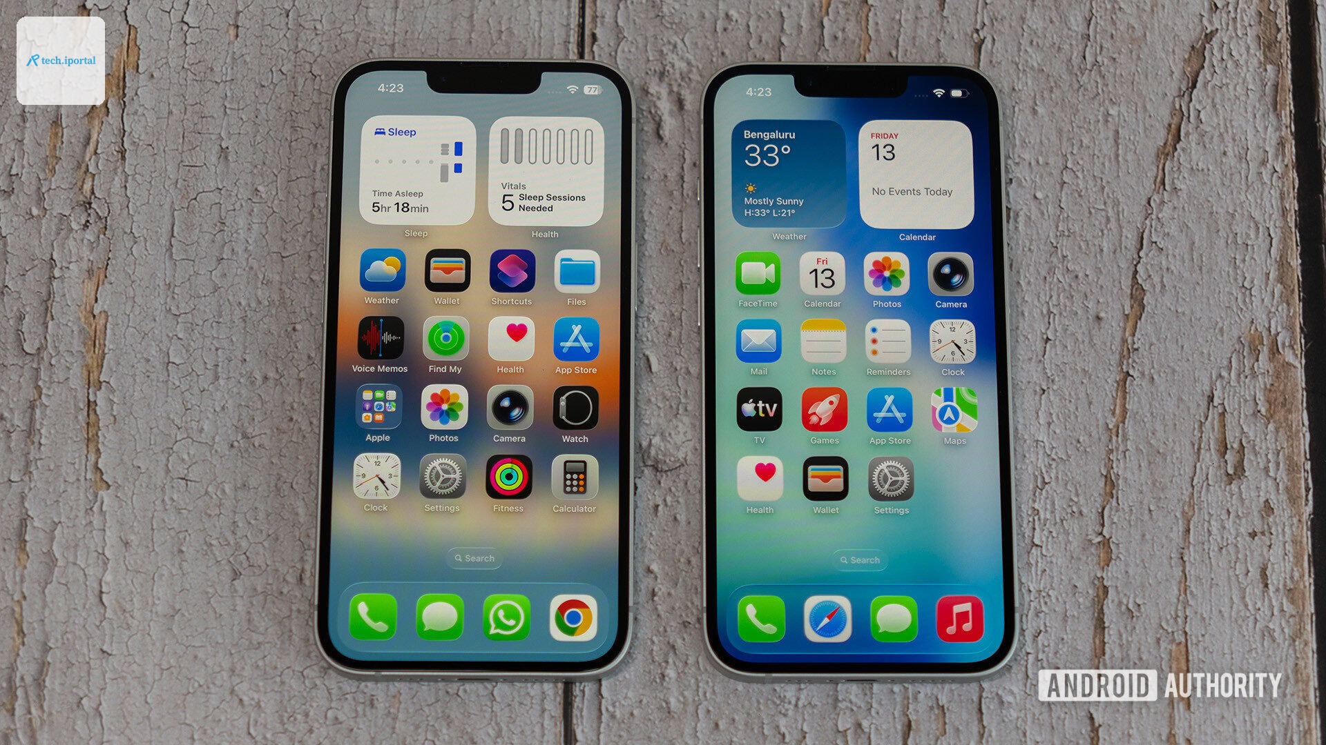 Apple iPhone 16e alongside Apple iPhone 17e, showing identical 60Hz display