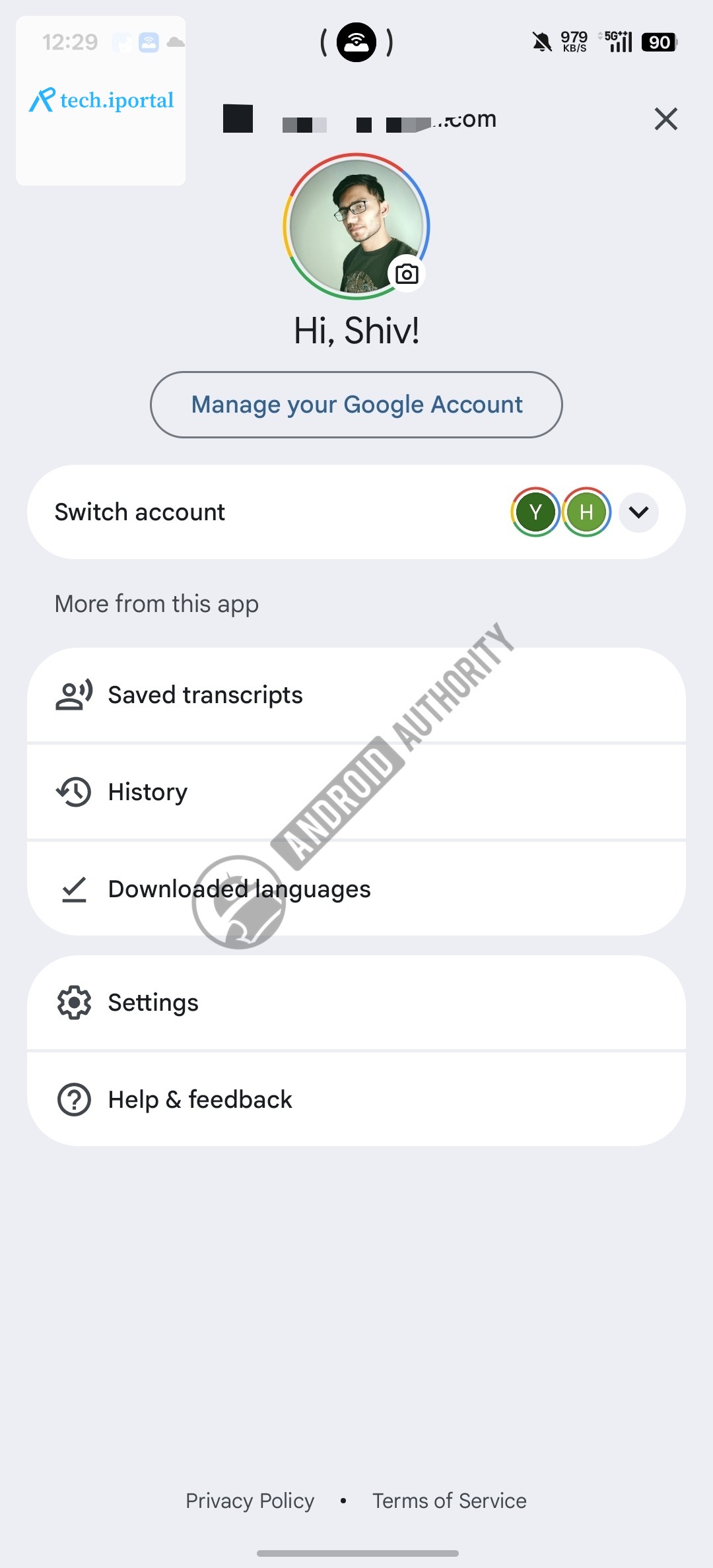 Google Translate Account Switcher watermarked