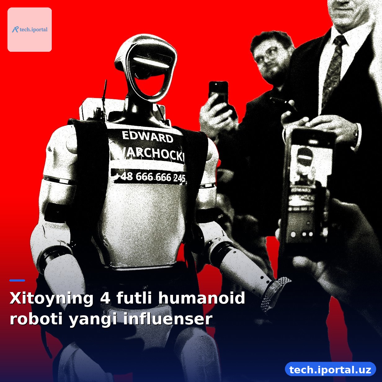 Xitoyning 4 futli humanoid roboti yangi influenser