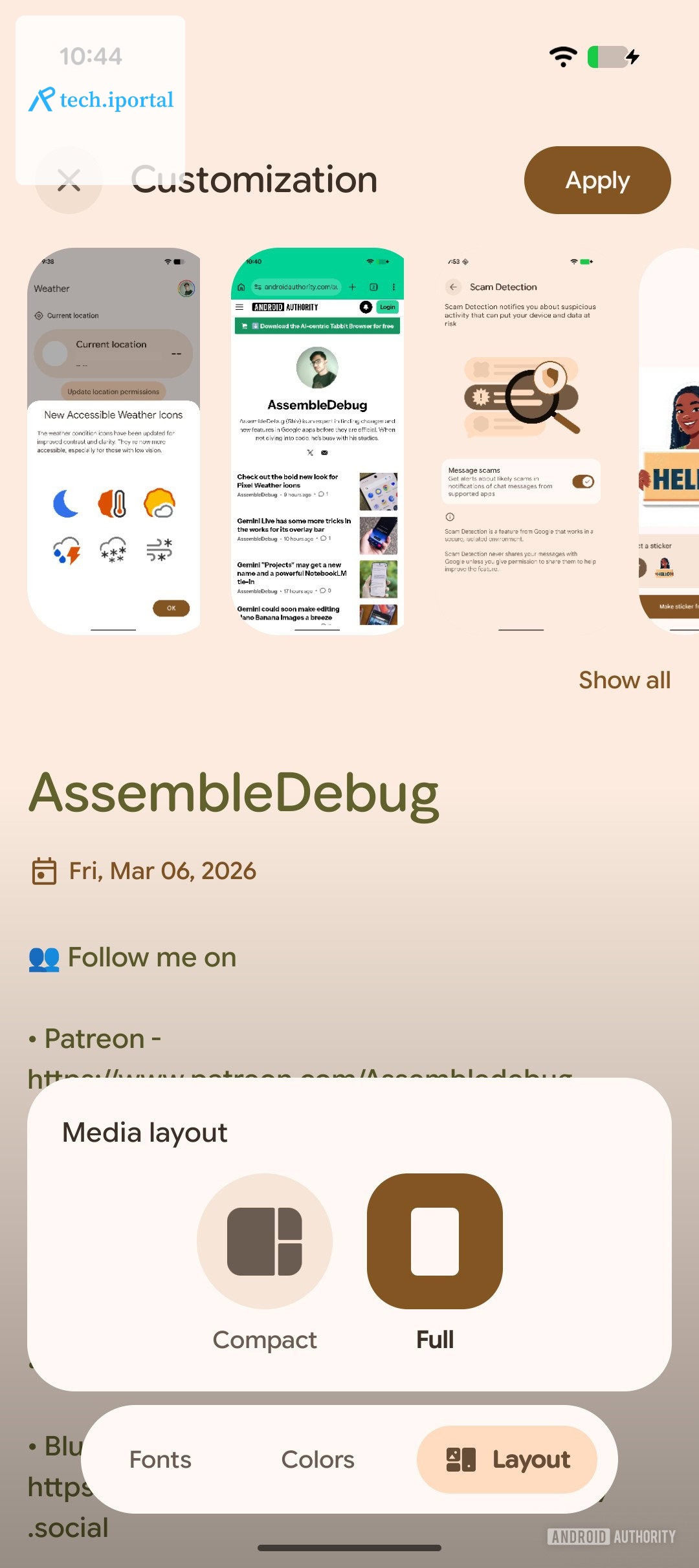 Pixel Journal Layout Controls For Media 1