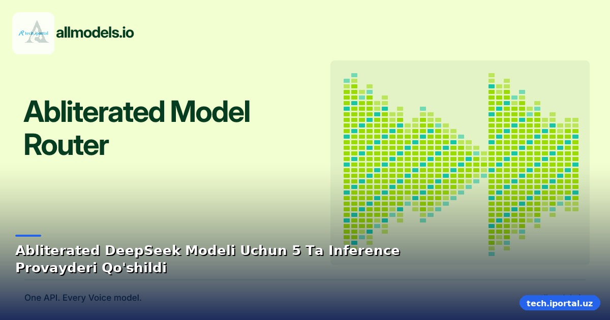 Abliterated DeepSeek Modeli Uchun 5 Ta Inference Provayderi Qo'shildi