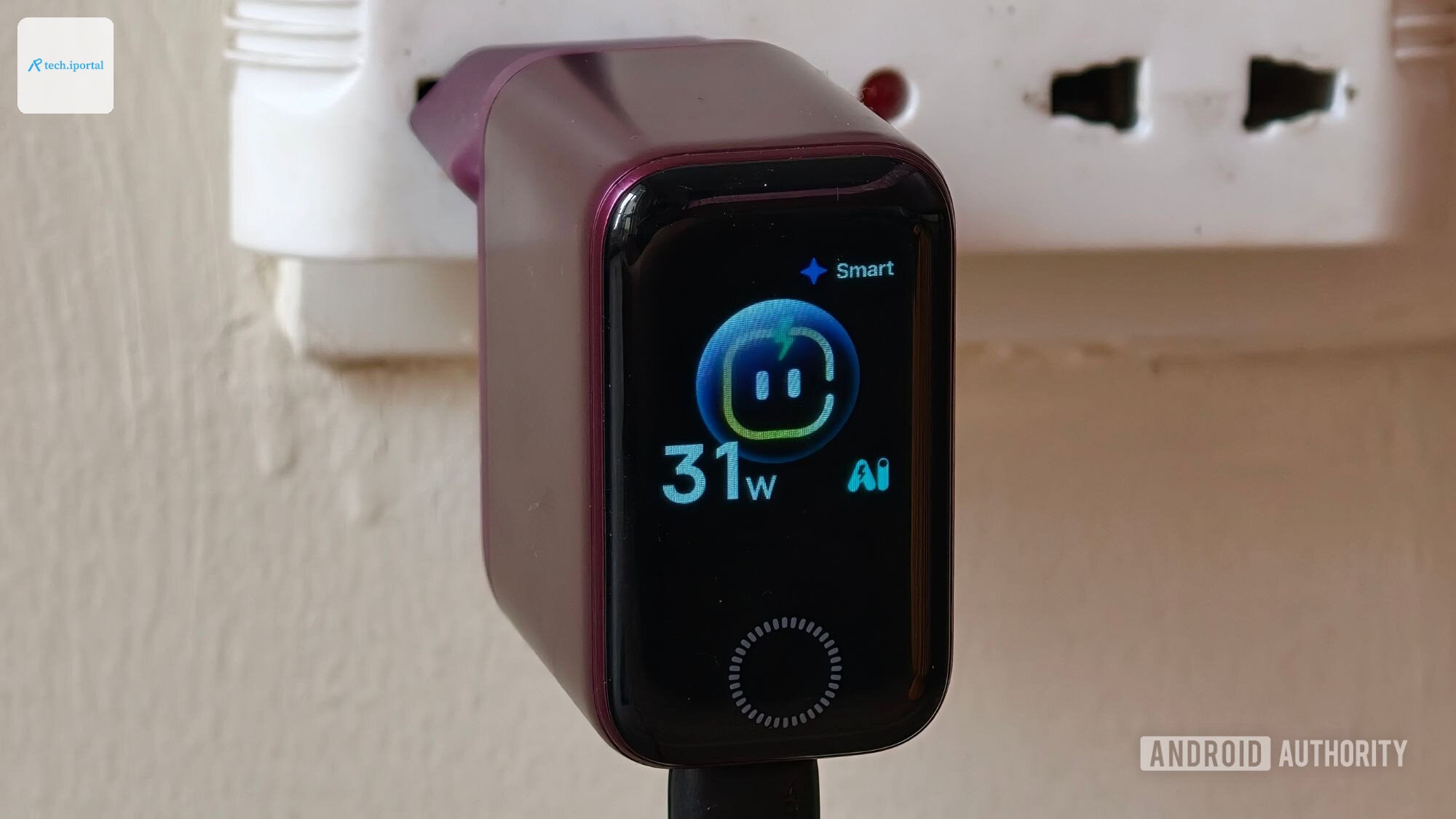 Baseus PicoGo Pro 100W GaN charger charging a Samsung device at 31W