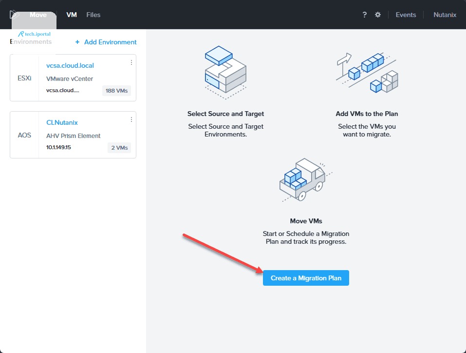 Nutanix move utility
