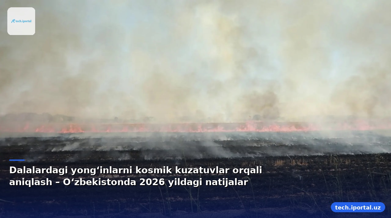 Dalalardagi yong‘inlarni kosmik kuzatuvlar orqali aniqlash – O‘zbekistonda 2026 yildagi natijalar