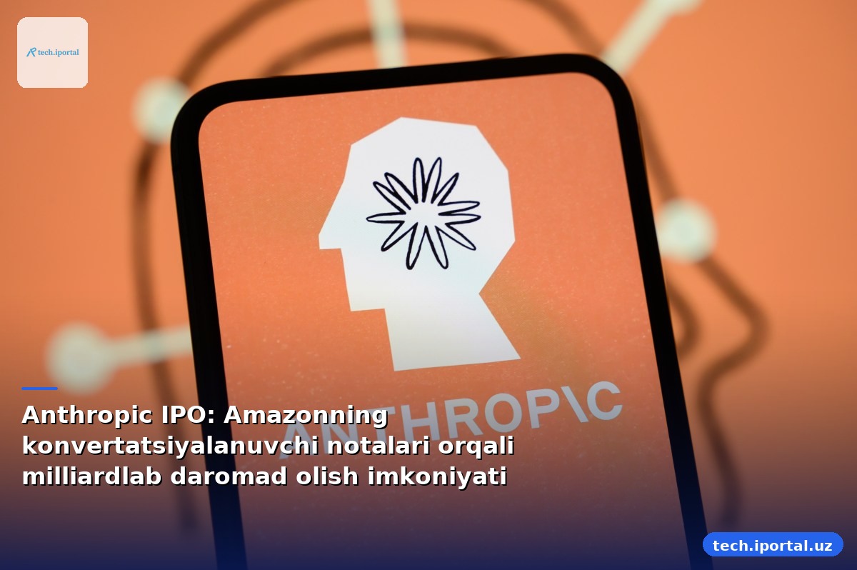Anthropic IPO: Amazonning konvertatsiyalanuvchi notalari orqali milliardlab daromad olish imkoniyati