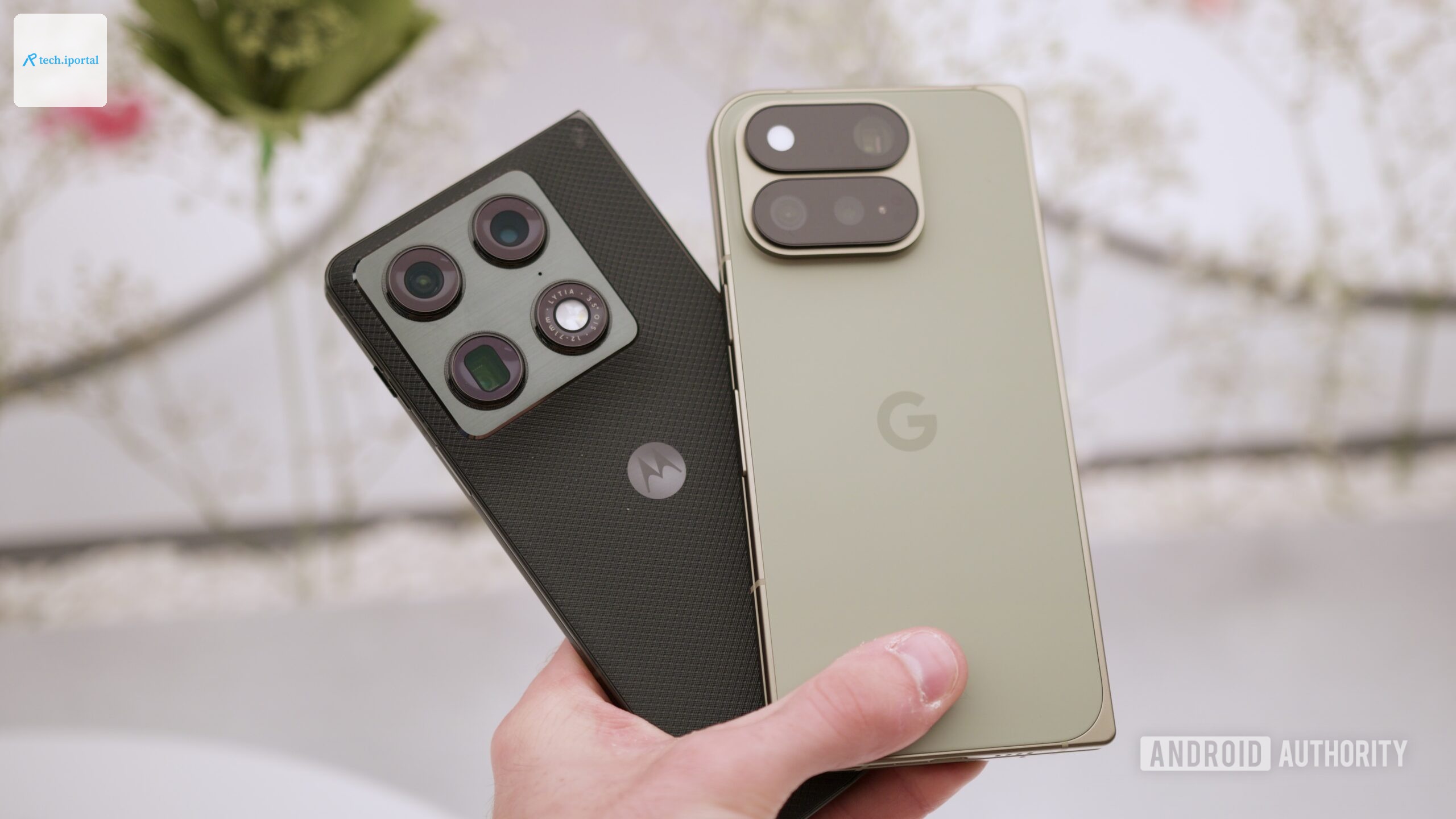 Someone holding the Motorola Razr Fold and Google Pixel 11 Pro Fold.