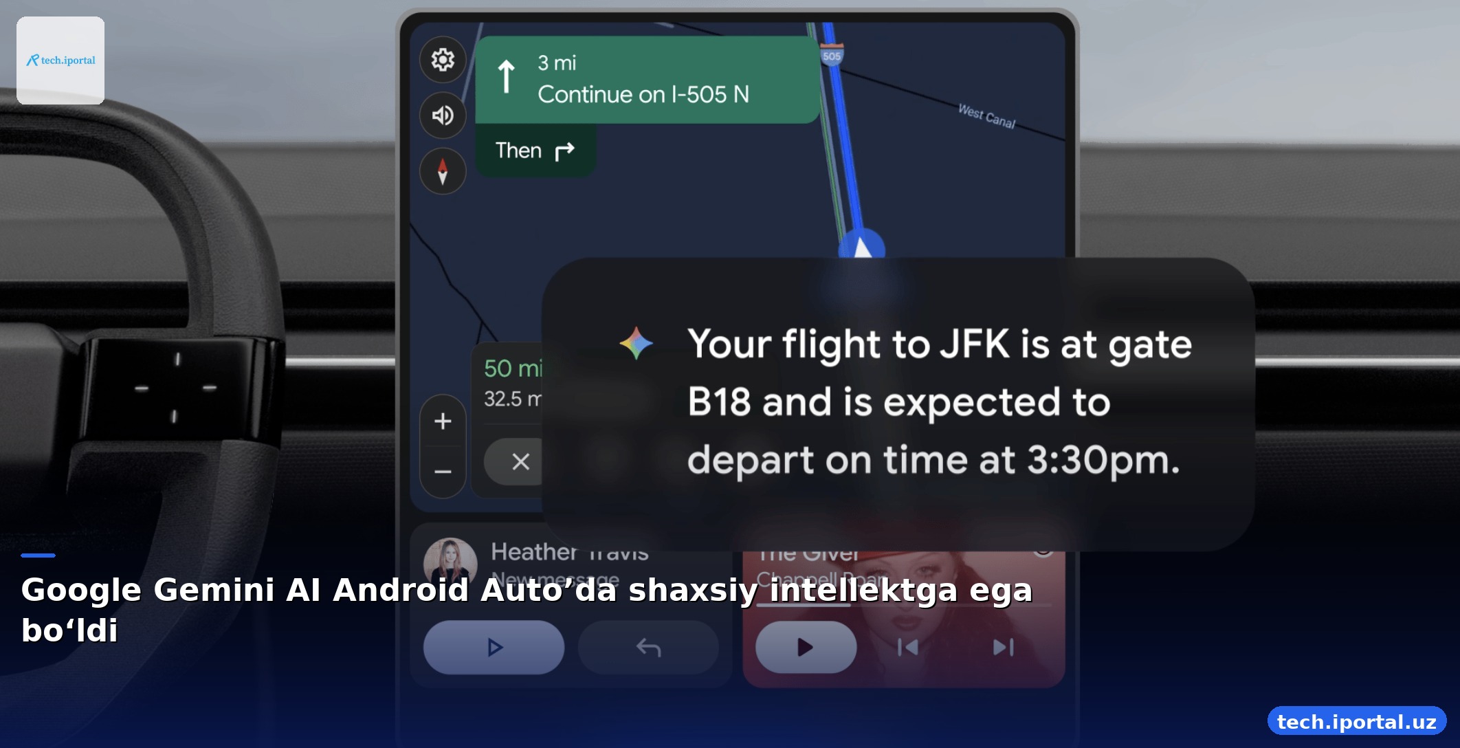 Google Gemini AI Android Auto’da shaxsiy intellektga ega bo‘ldi