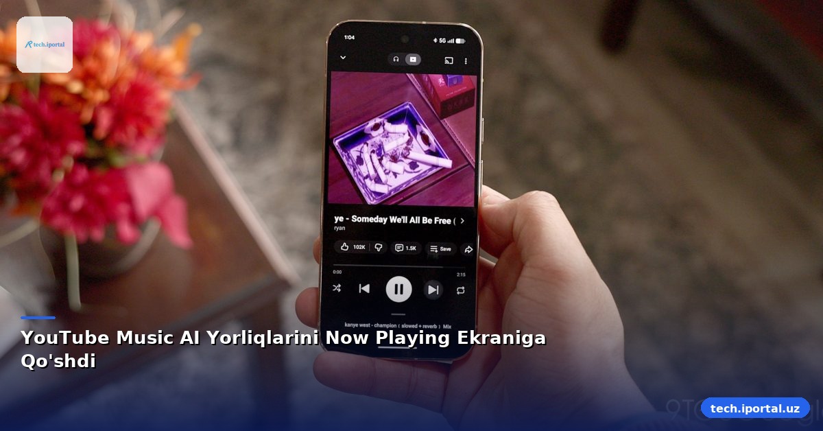 YouTube Music AI Yorliqlarini Now Playing Ekraniga Qo'shdi