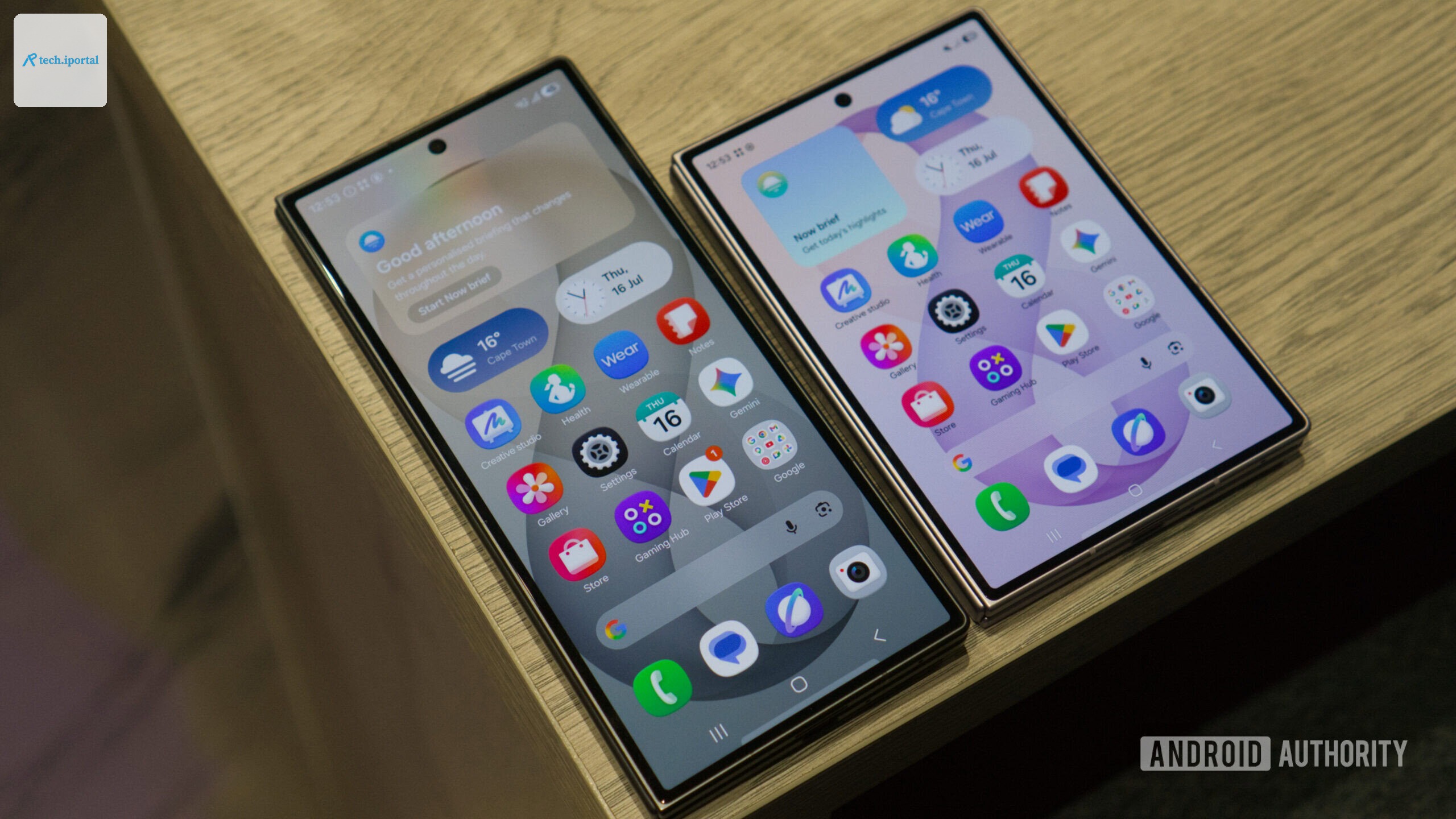 Samsung Galaxy Z Fold 8 and Z Fold 8 Ultra on table