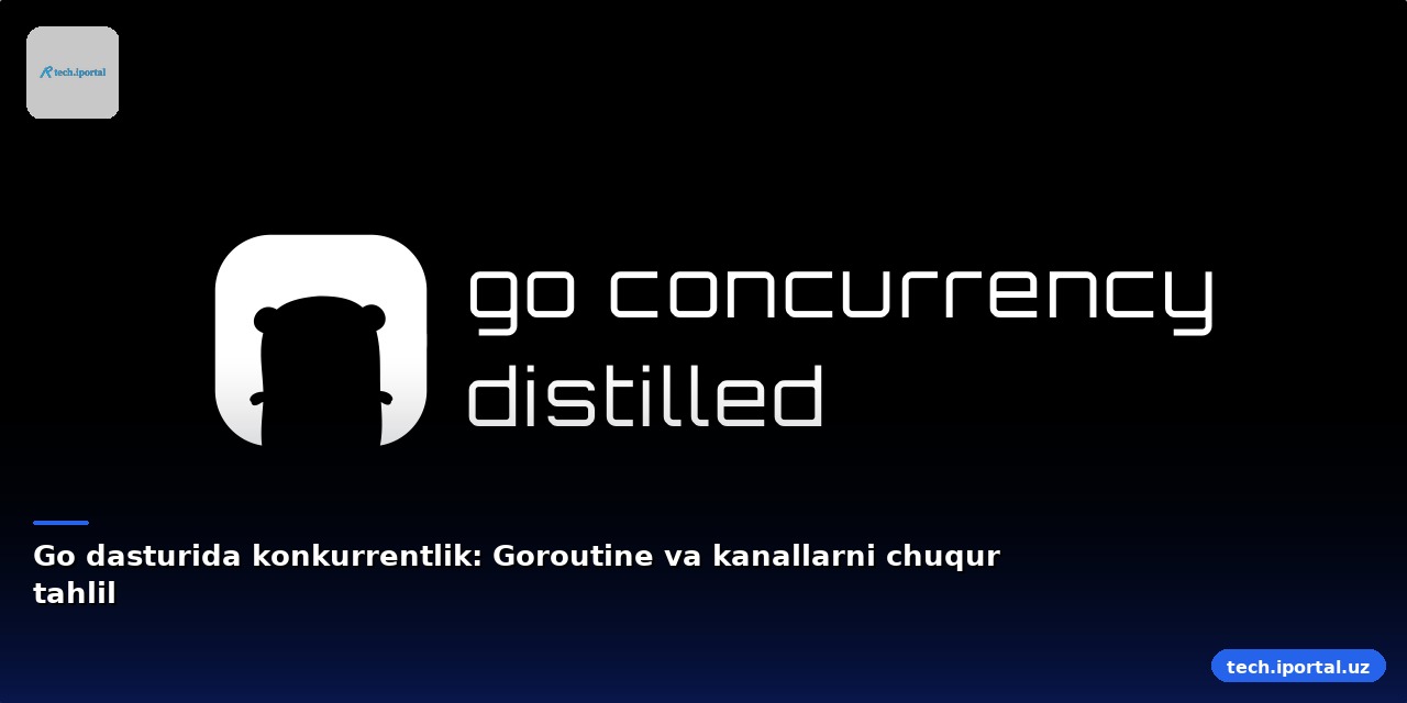 Go dasturida konkurrentlik: Goroutine va kanallarni chuqur tahlil