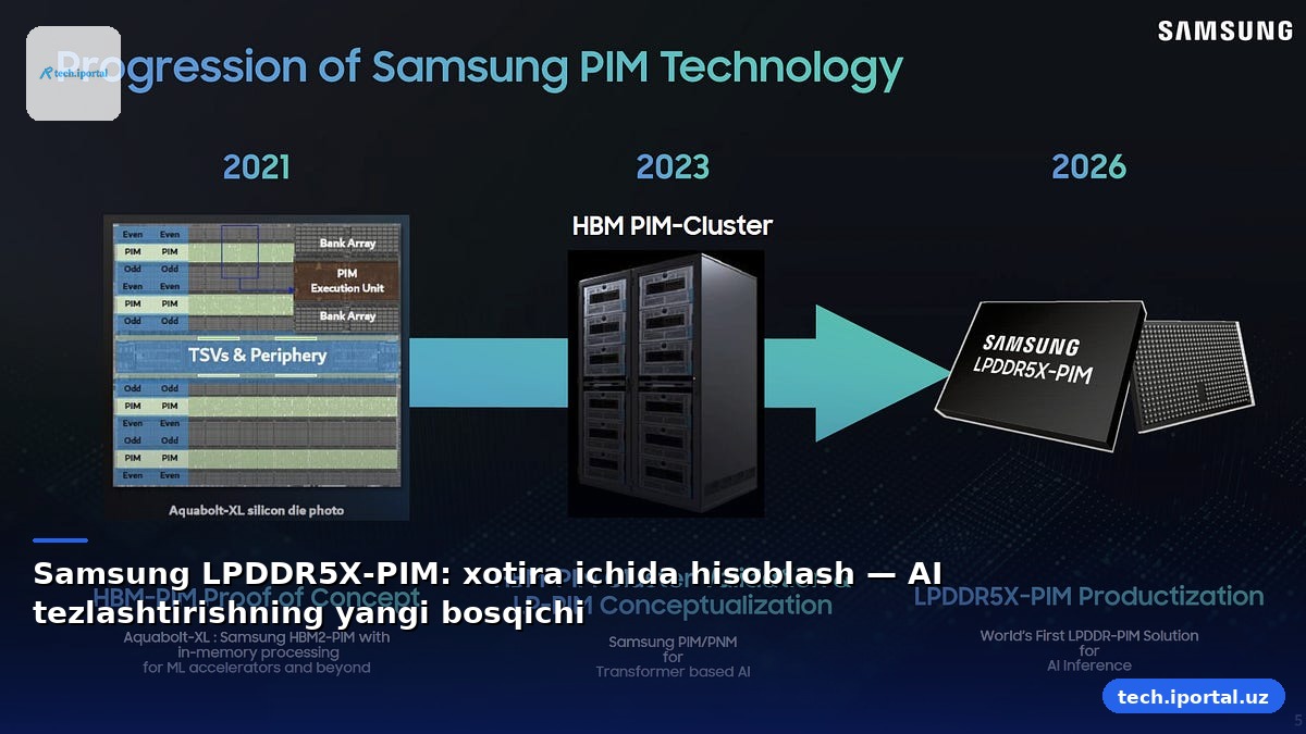 Samsung LPDDR5X-PIM: xotira ichida hisoblash — AI tezlashtirishning yangi bosqichi