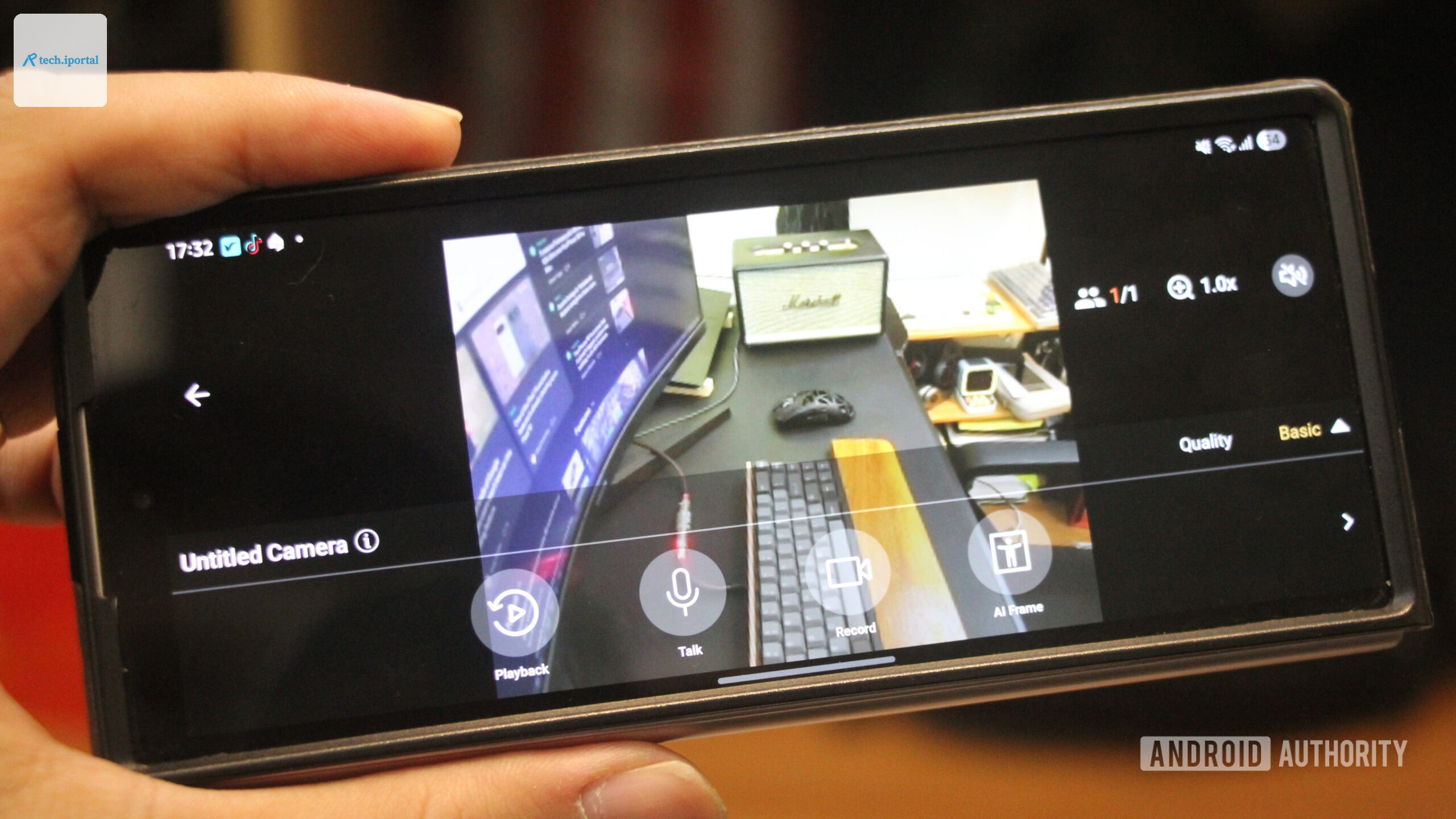 Pixel 3 XL being used as a security camera.
