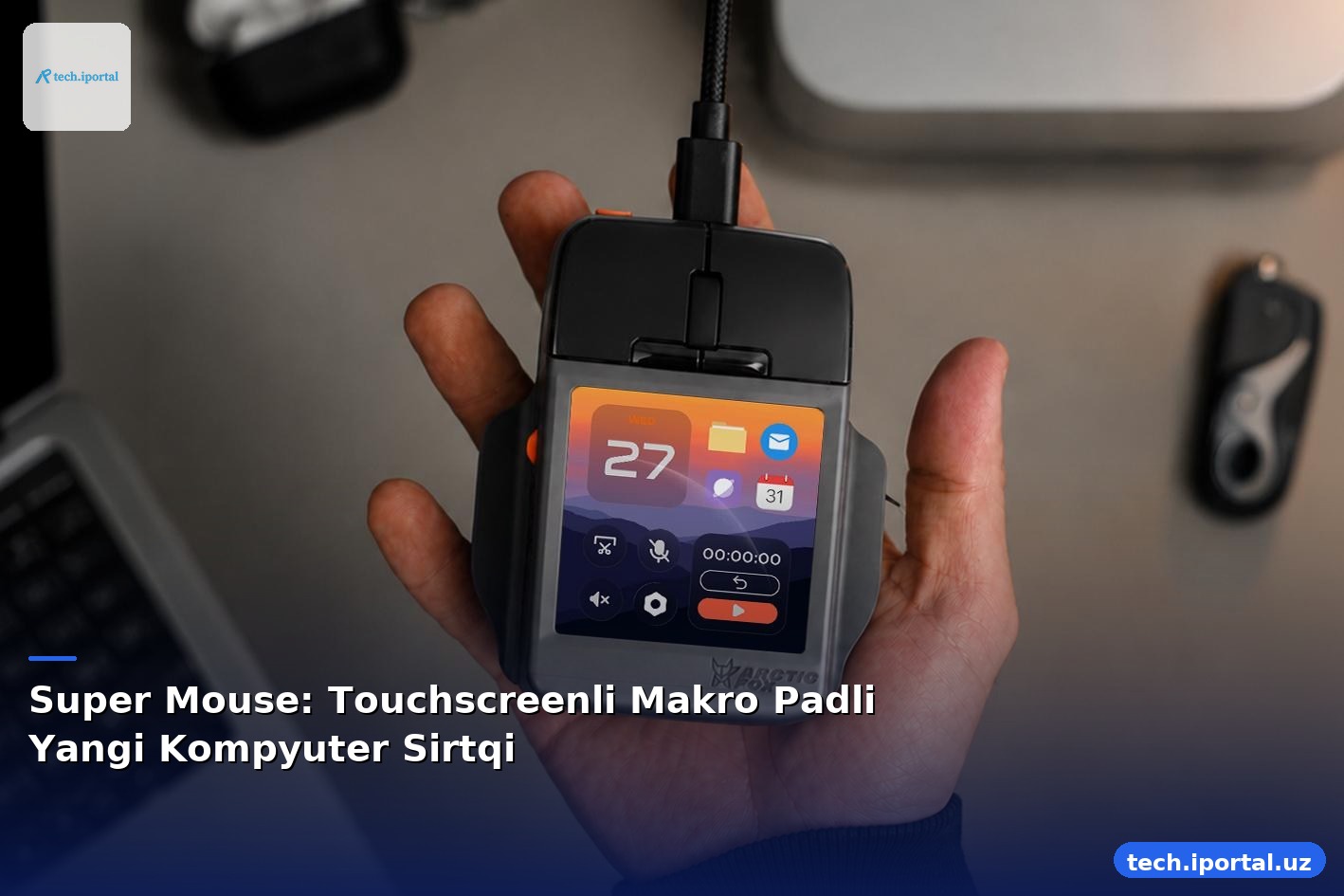 Super Mouse: Touchscreenli Makro Padli Yangi Kompyuter Sirtqi