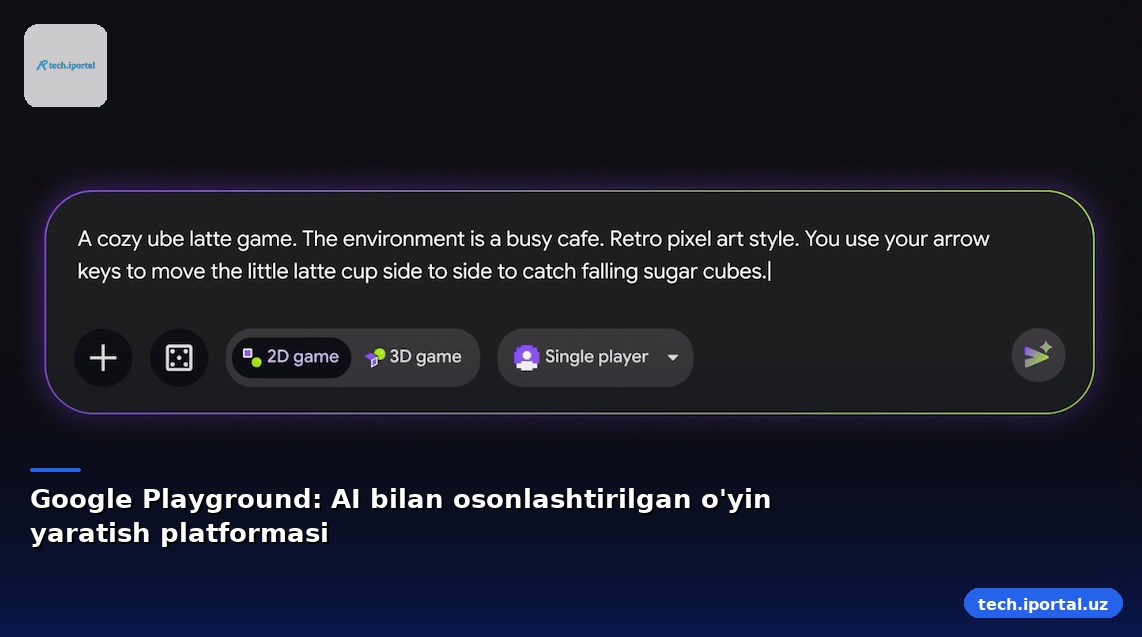 Google Playground: AI bilan osonlashtirilgan o'yin yaratish platformasi