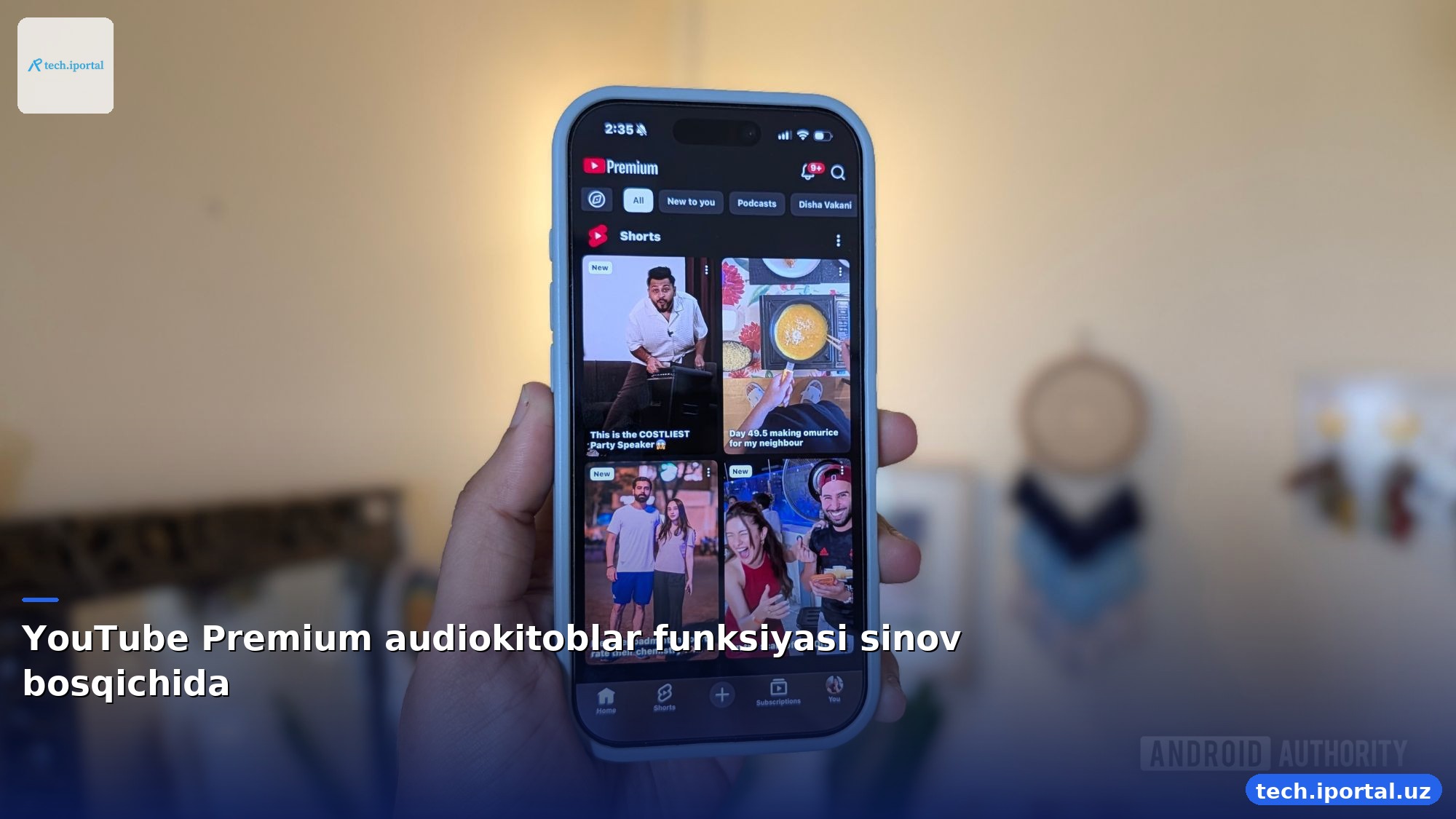 YouTube Premium audiokitoblar funksiyasi sinov bosqichida