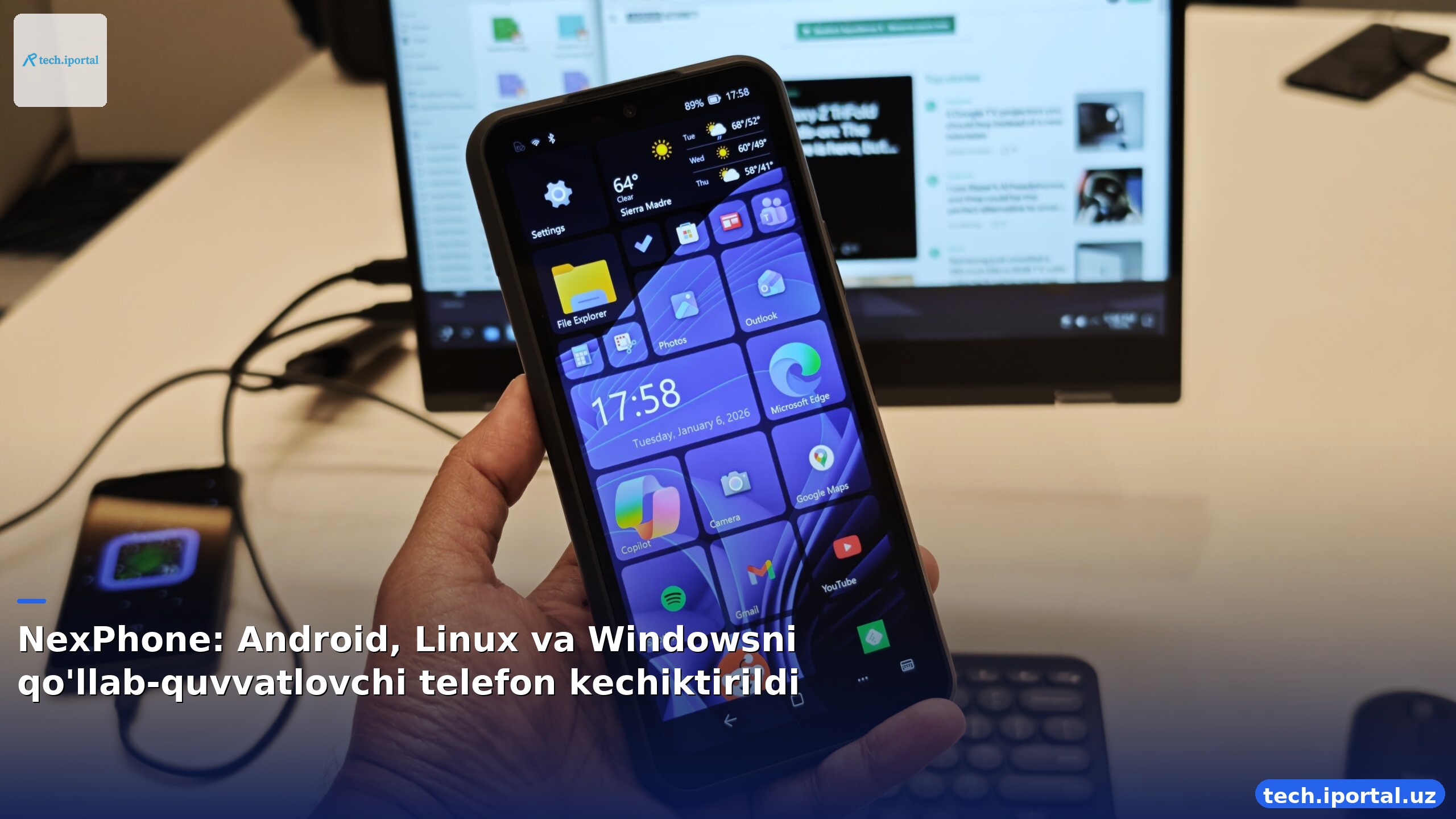 NexPhone: Android, Linux va Windowsni qo'llab-quvvatlovchi telefon kechiktirildi