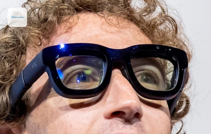 Mark Zuckerberg, chief executive officer of Meta Platforms Inc., wears Orion augmented reality (AR) glasses during the Meta Connect event in Menlo Park, California.