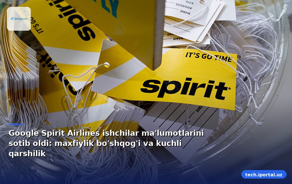 Google Spirit Airlines ishchilar ma'lumotlarini sotib oldi: maxfiylik bo'shqog'i va kuchli qarshilik