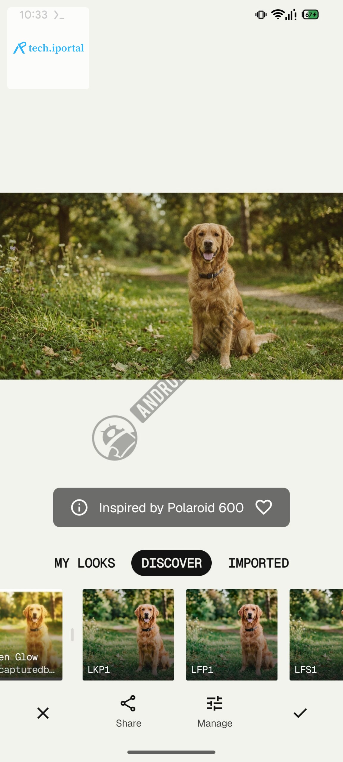 Snapseed Looks Menu Upcoming Discover watermarked