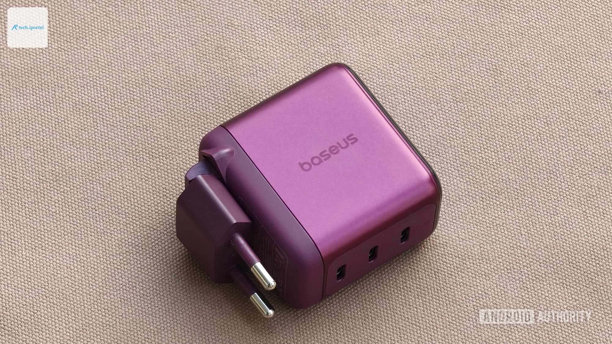 Baseus PicoGo Pro 100W GaN charger folded and kept on a table