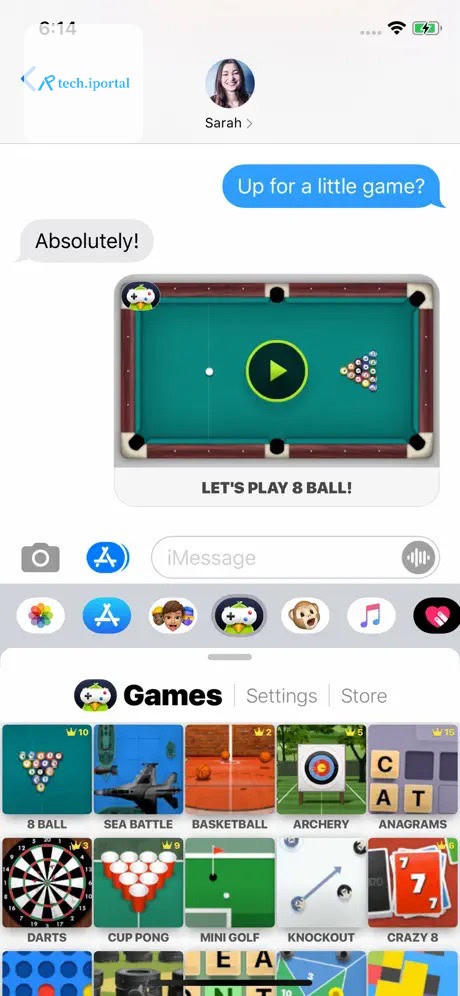 Apple iMessage Game Pigeon