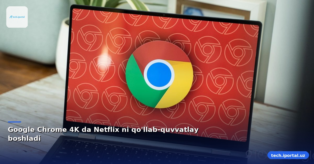 Google Chrome 4K da Netflix ni qo'llab-quvvatlay boshladi