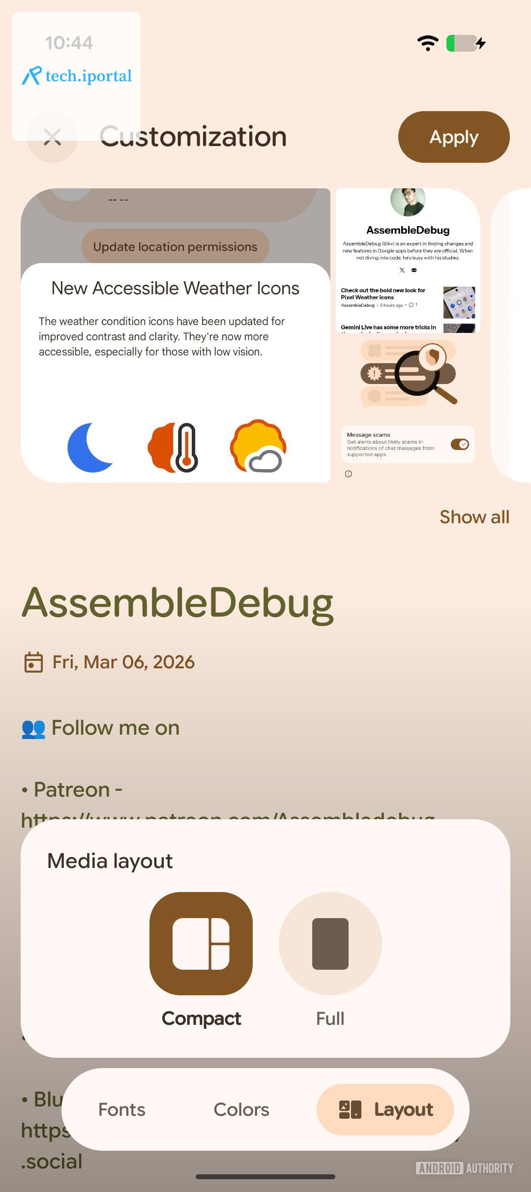 Pixel Journal Layout Controls For Media 2