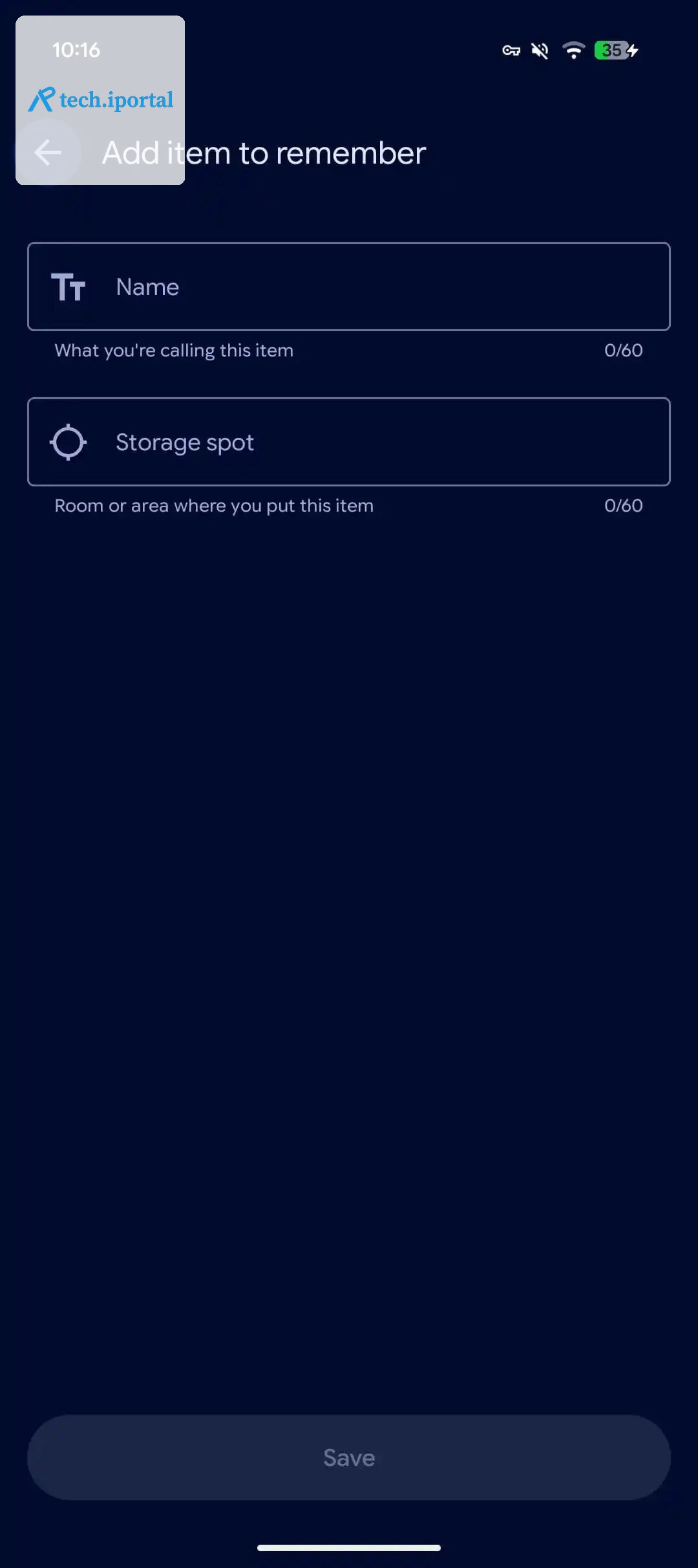Find Hub Remembered tab 1