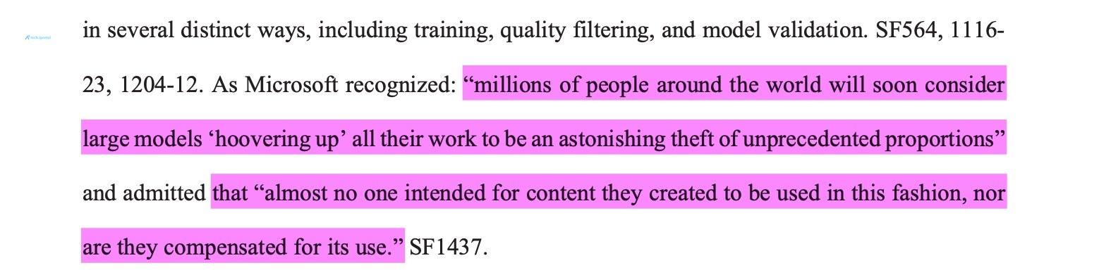 As Microsoft recognized: “millions of people around the world will soon considerlarge models ‘hoovering up’ all their work to be an astonishing theft of unprecedented proportions”and admitted that “a