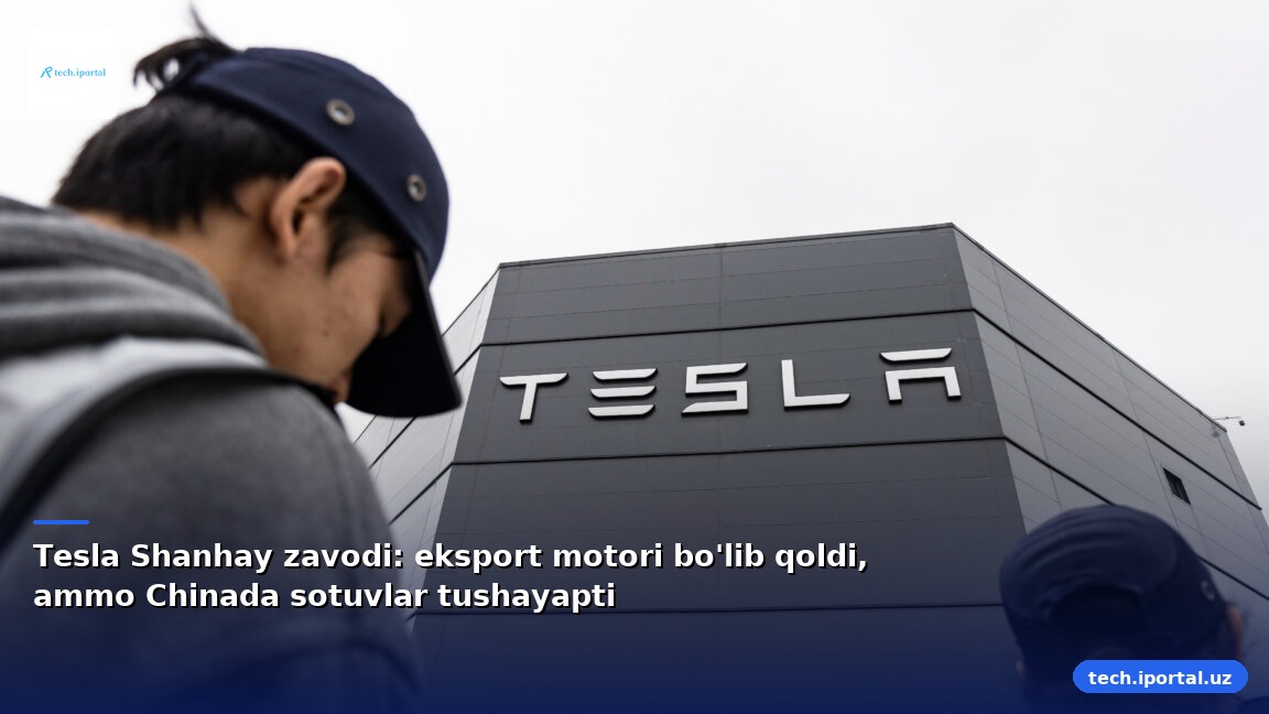 Tesla Shanhay zavodi: eksport motori bo'lib qoldi, ammo Chinada sotuvlar tushayapti