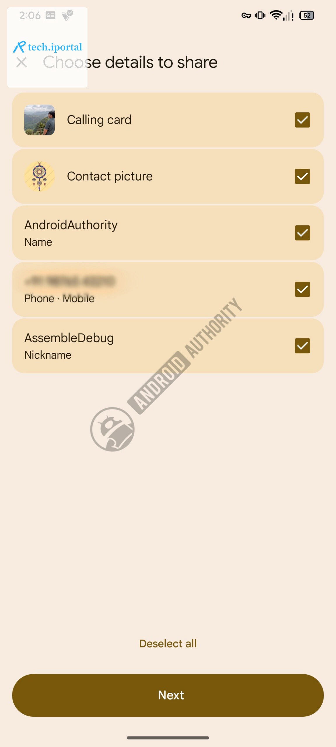 Google Contacts Calling Cards vcf 3