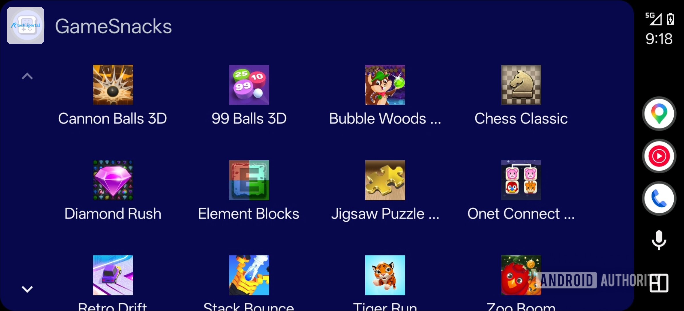 GameSnacks Android Auto Not Immersive 1