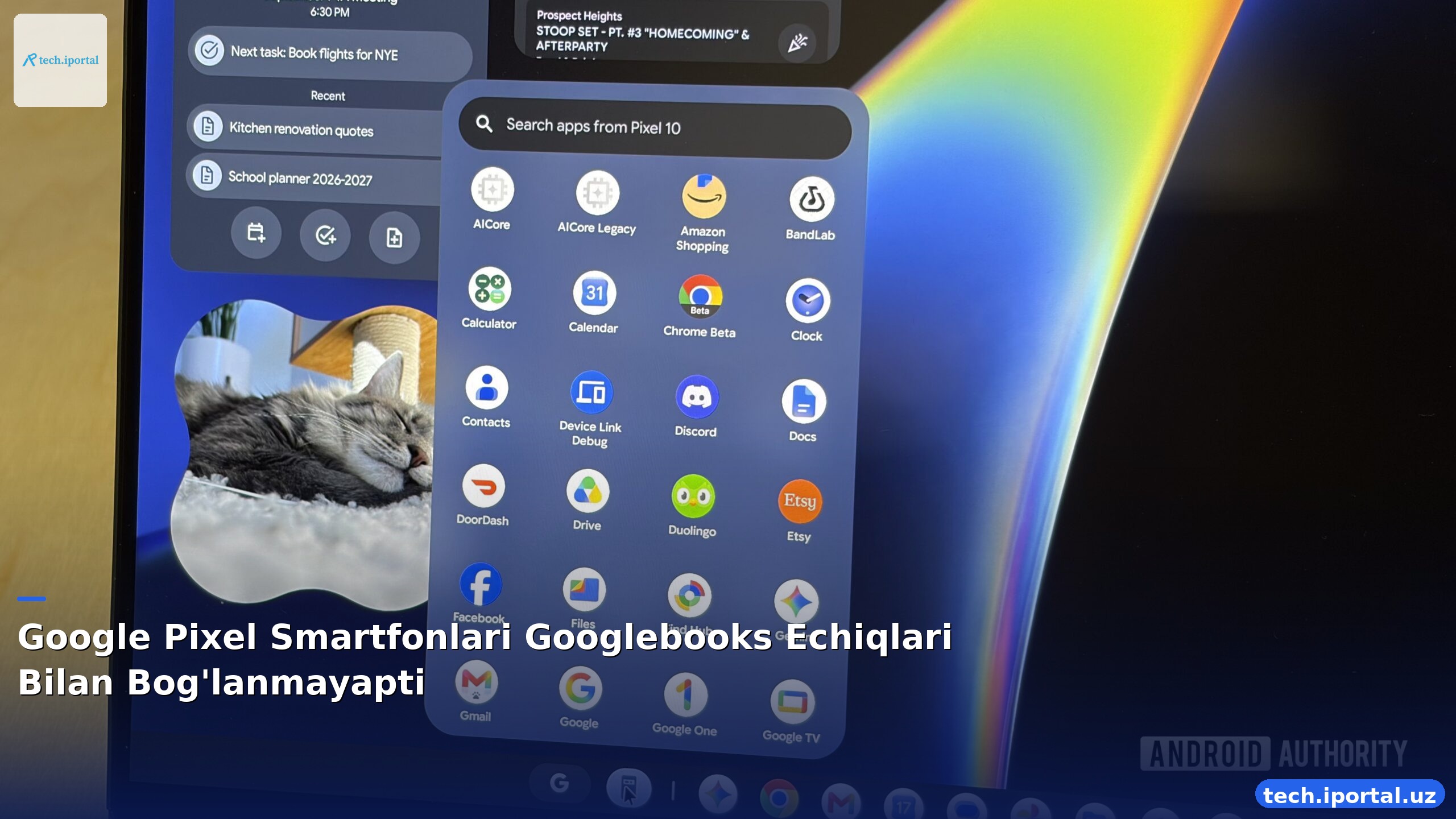 Google Pixel Smartfonlari Googlebooks Echiqlari Bilan Bog'lanmayapti