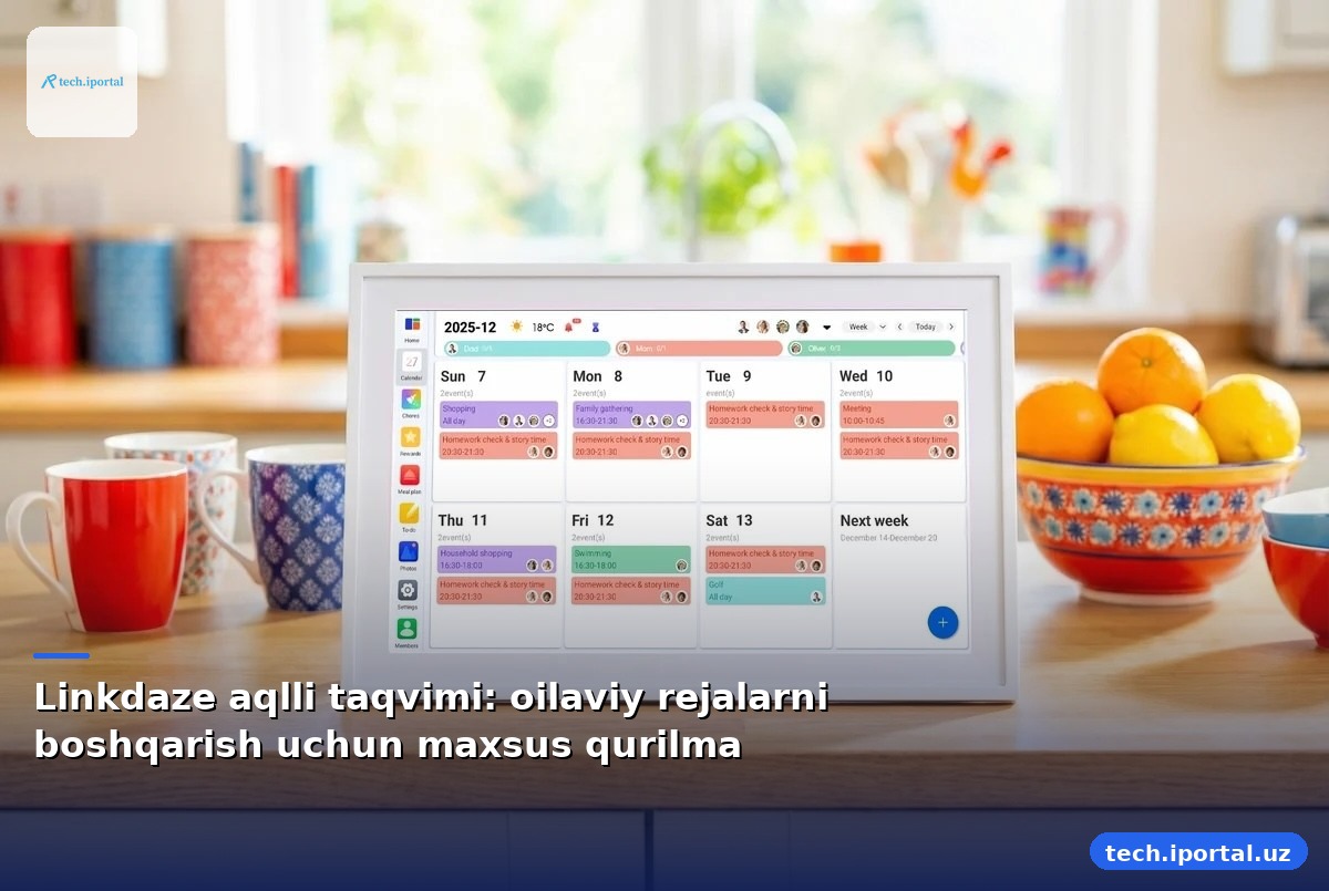 Linkdaze aqlli taqvimi: oilaviy rejalarni boshqarish uchun maxsus qurilma