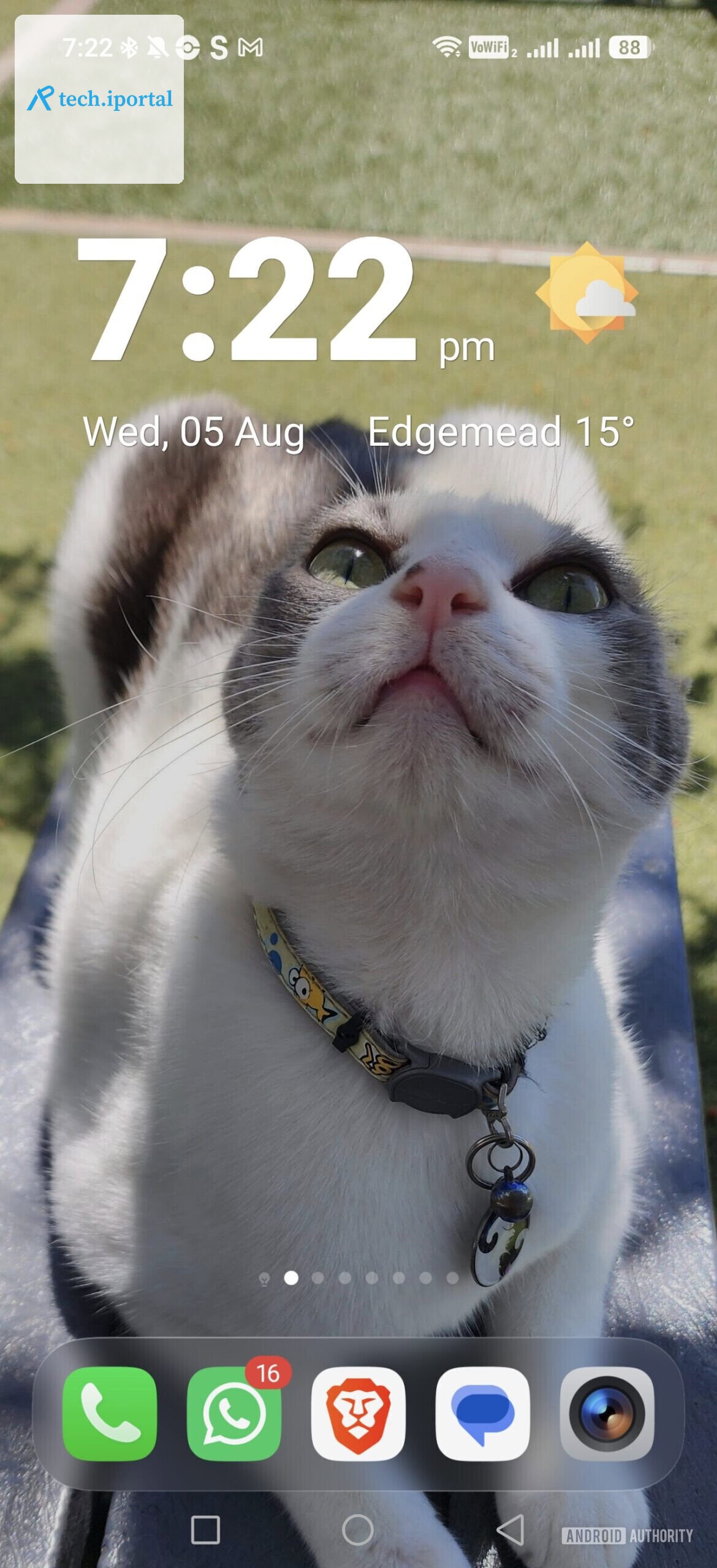 breezy weather widget on home screen