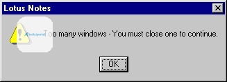 Lotus Notes error